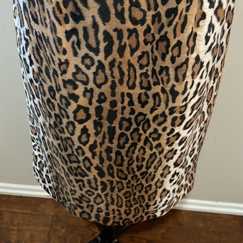 Moschino Cheap Chic Faux Fur Leopard Print Dress View 5